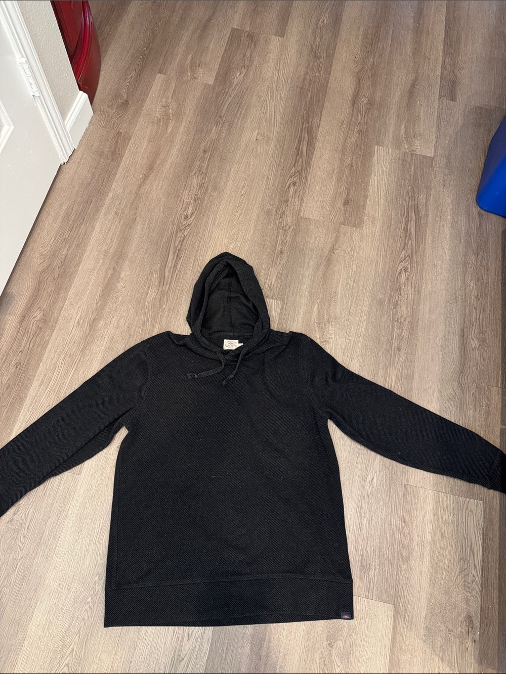 Faherty Black Hooded Knit Pullover